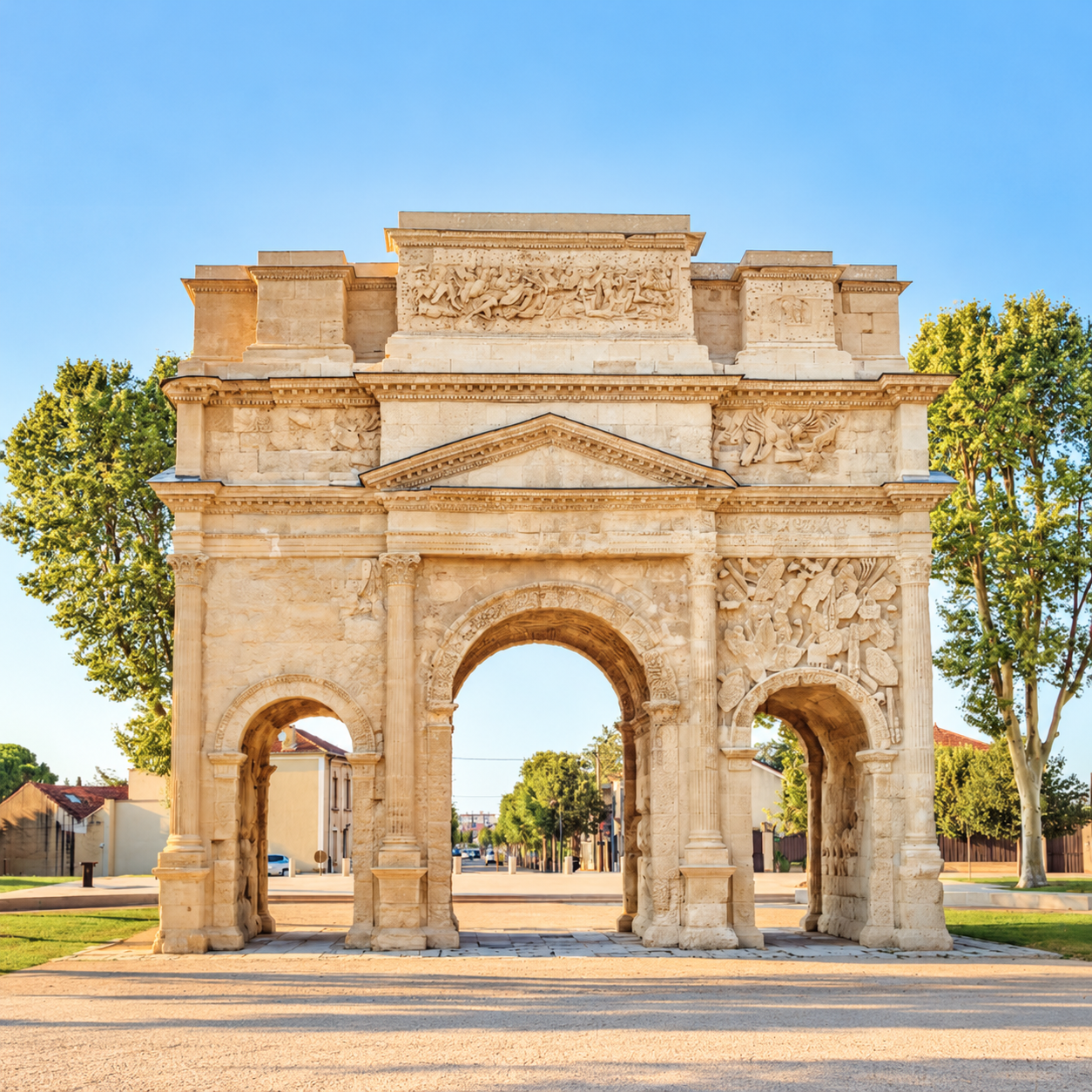 The Arc de Triomphe in Orange